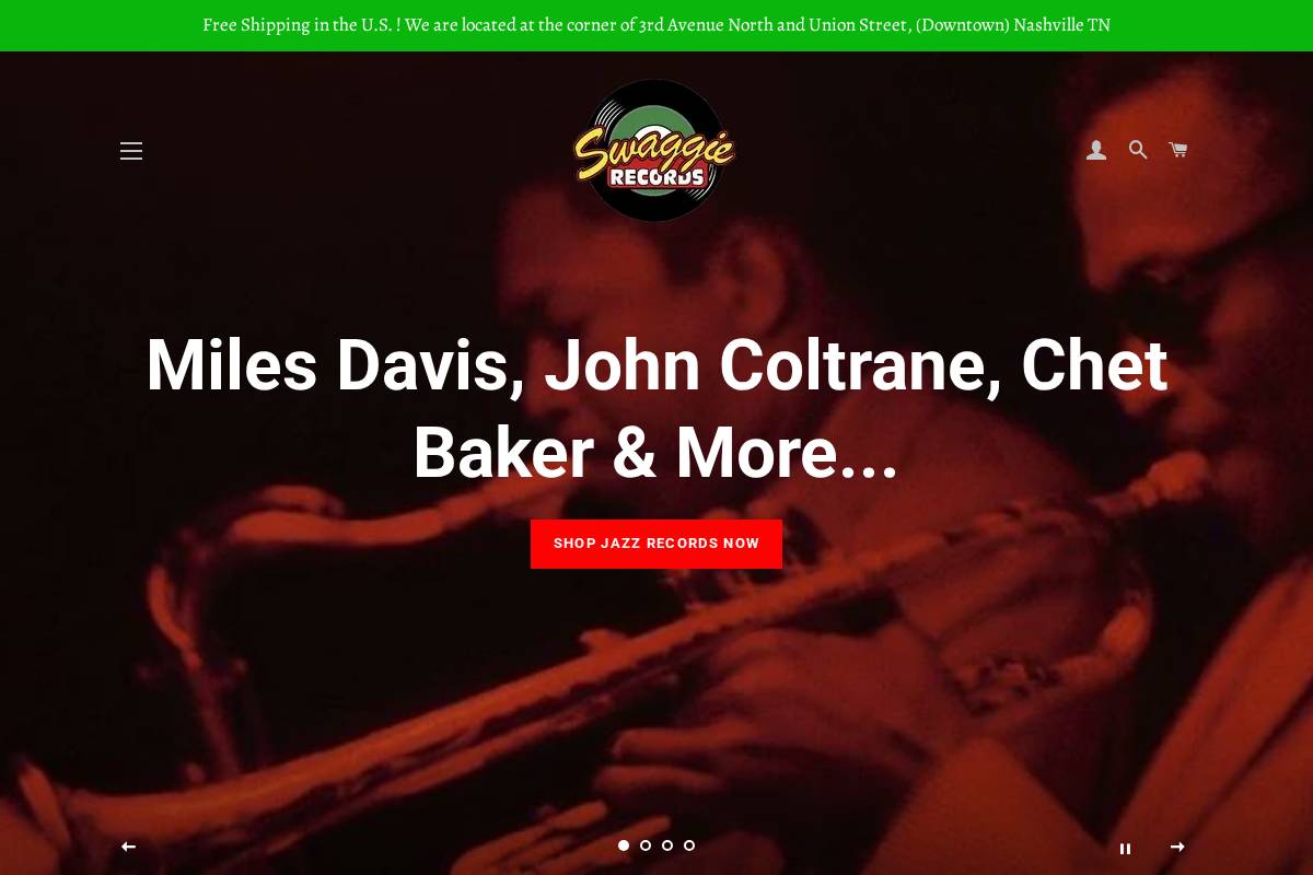 Swaggie Records homepage screenshot