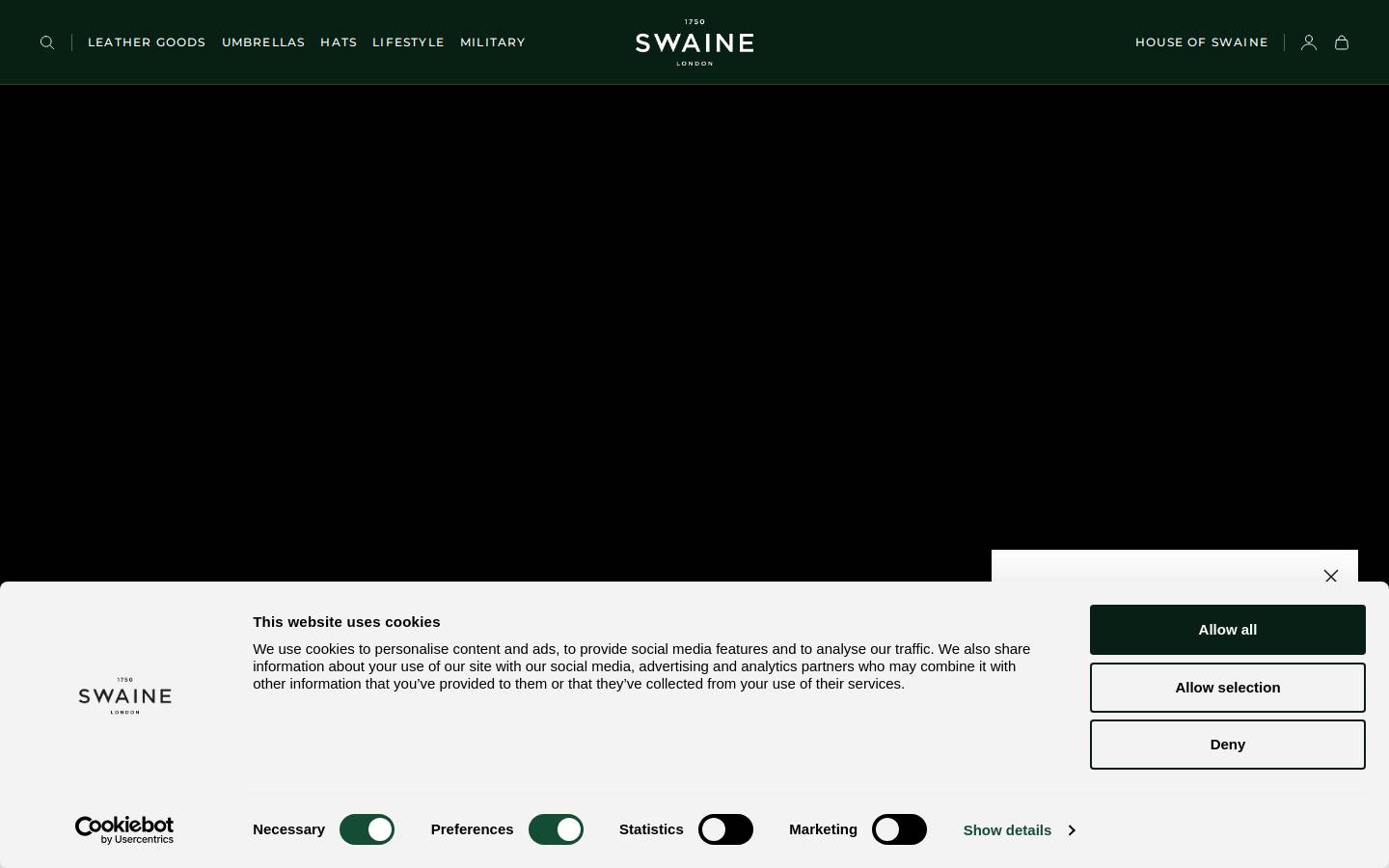 Swaine homepage screenshot