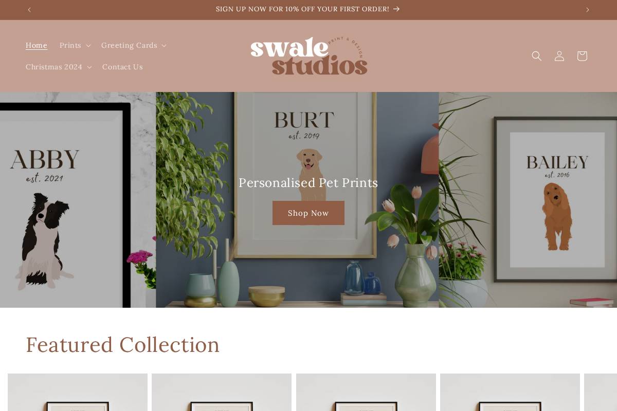 swalestudios.com homepage screenshot