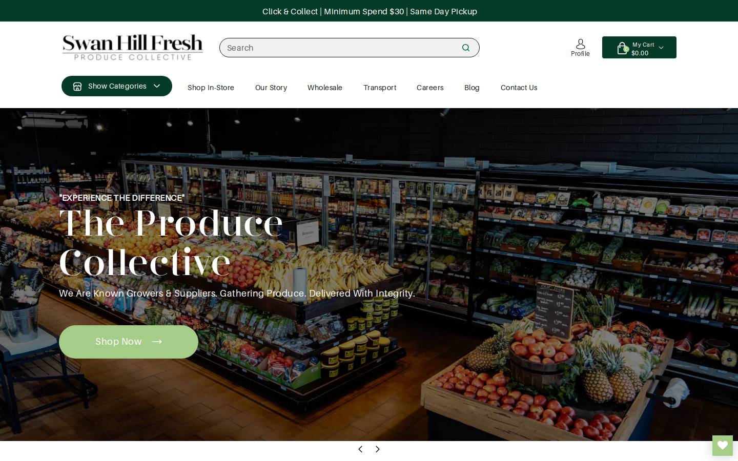 swanhillfresh.com homepage screenshot