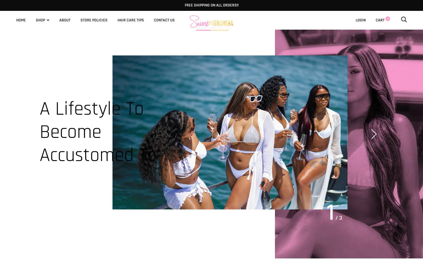 swankphenomena.com homepage screenshot