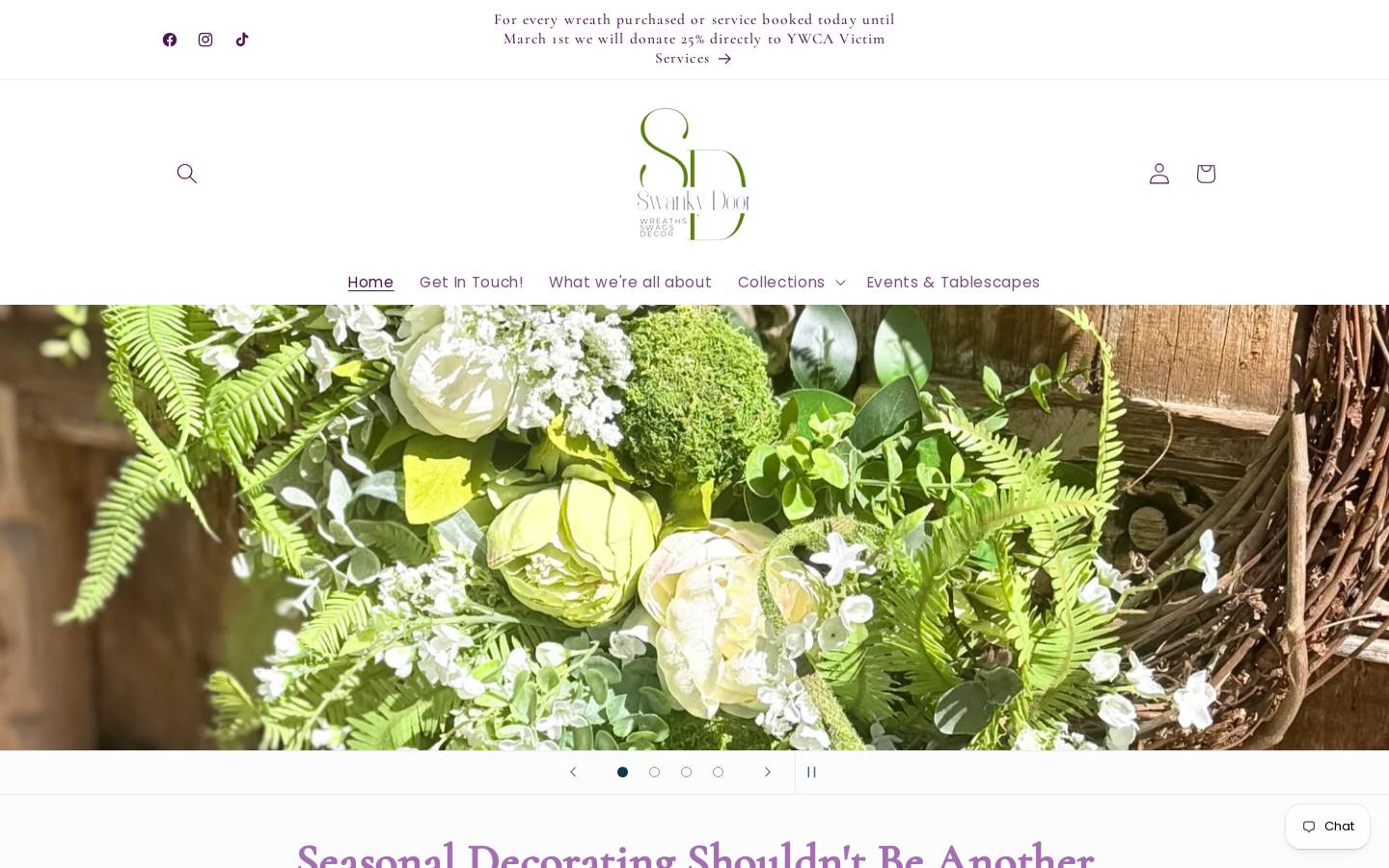 swankydoordecor.com homepage screenshot