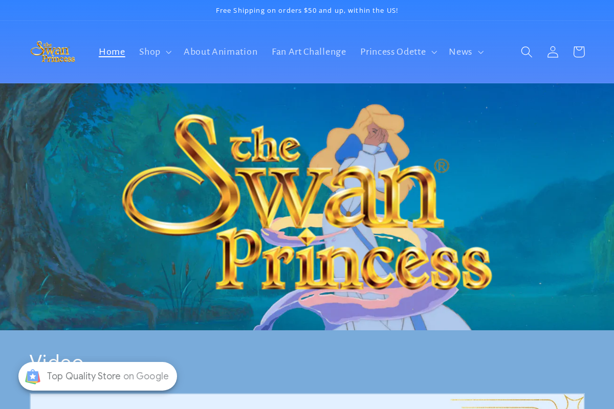The Swan Princess homepage screenshot