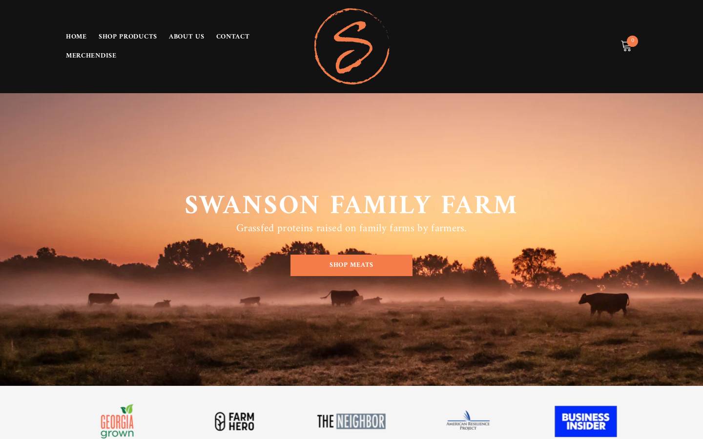 swansonfamilyfarmllc.com homepage screenshot