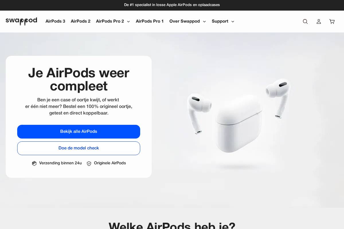 swappod.com homepage screenshot