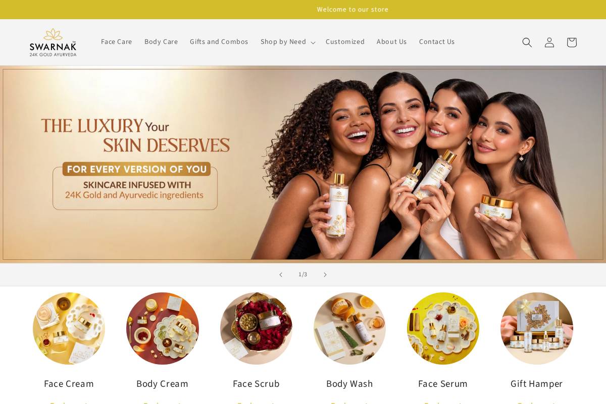 Swarnak homepage screenshot