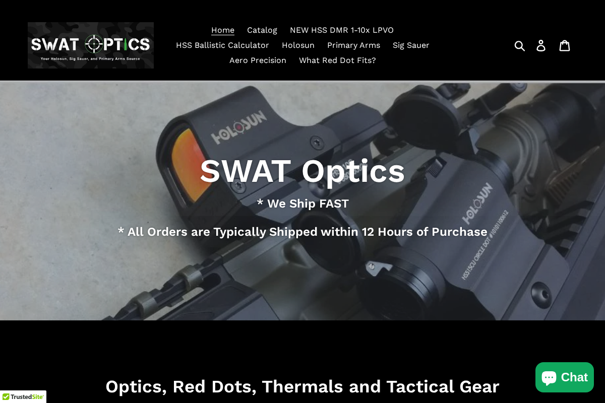 swatoptics.com homepage screenshot