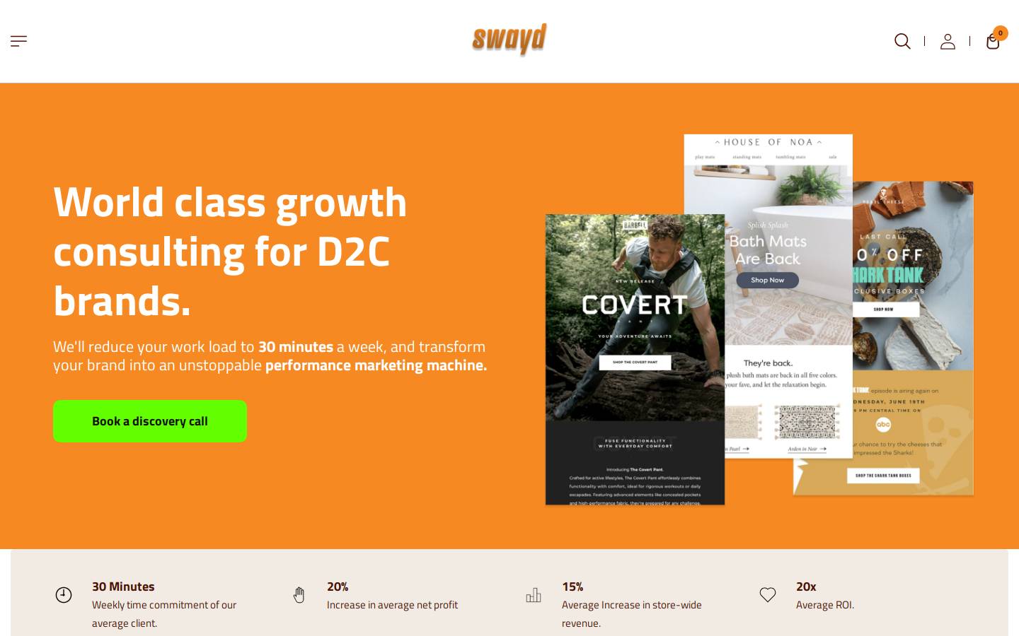 swayd.co homepage screenshot