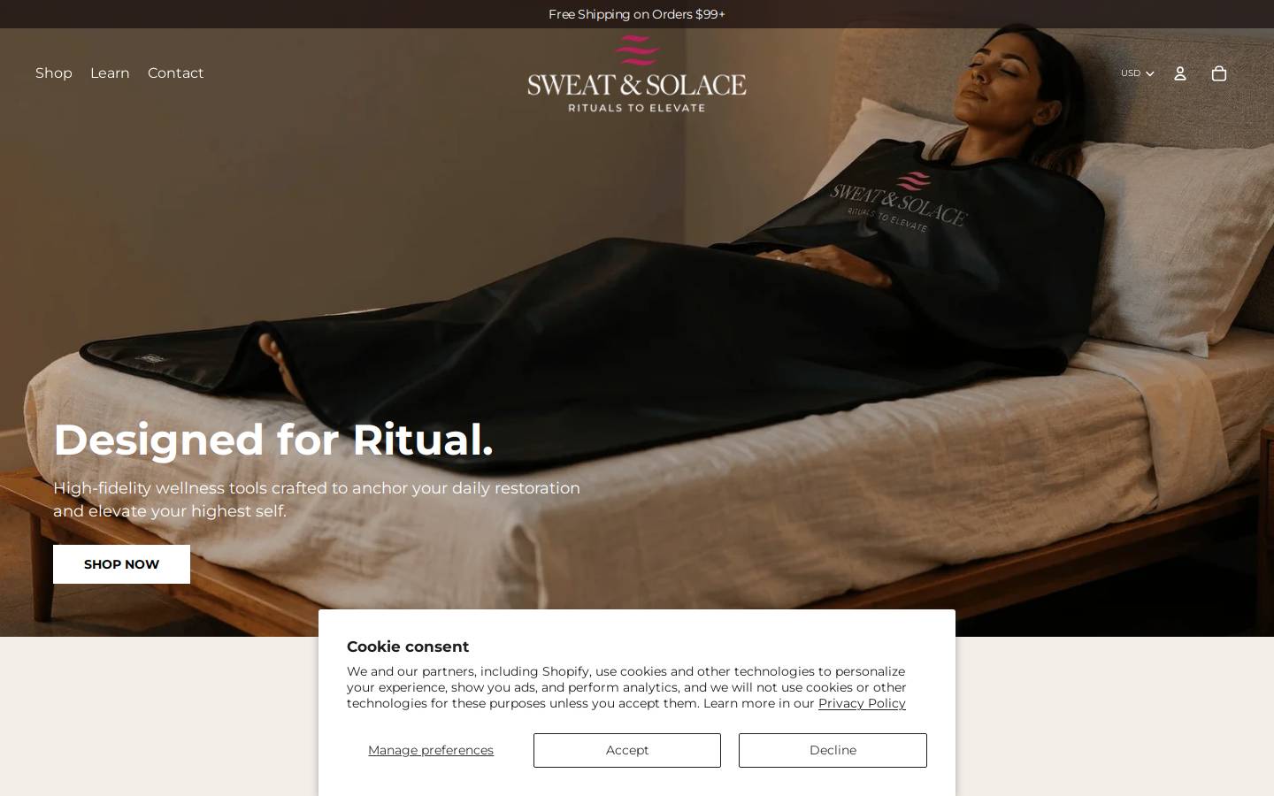sweatandsolace.com homepage screenshot