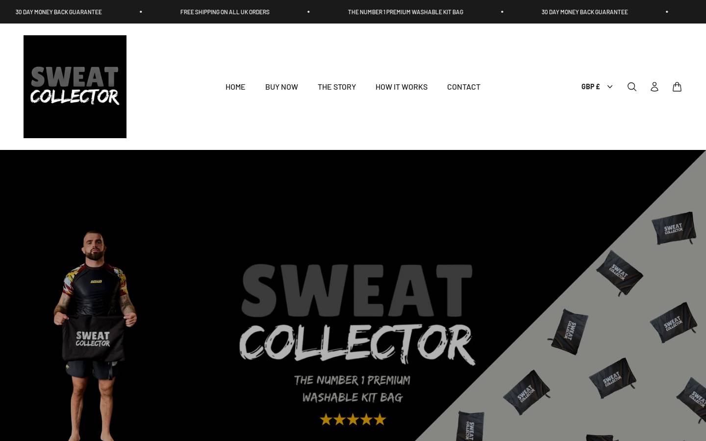 sweatcollector.com homepage screenshot