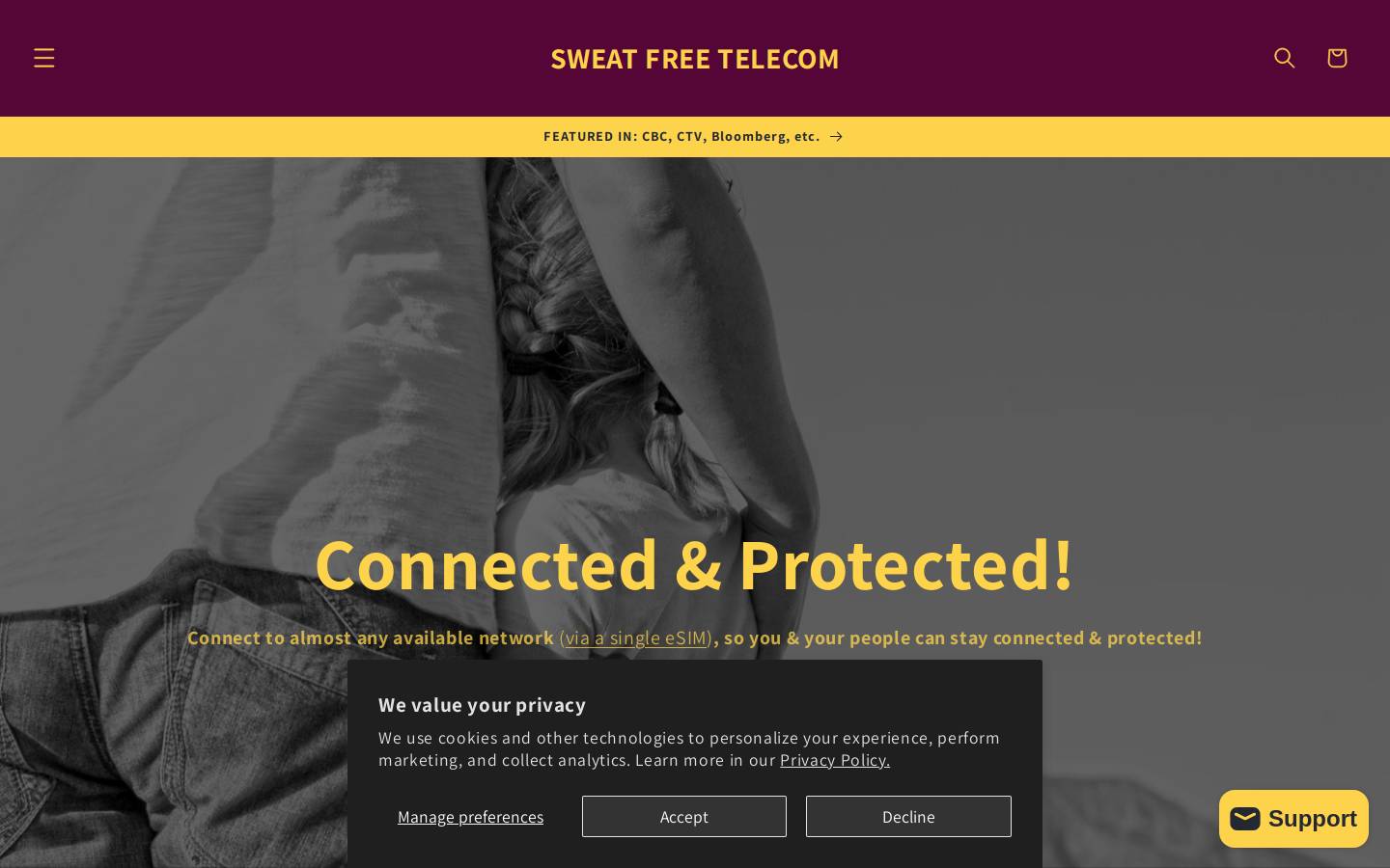 sweatfree.co homepage screenshot