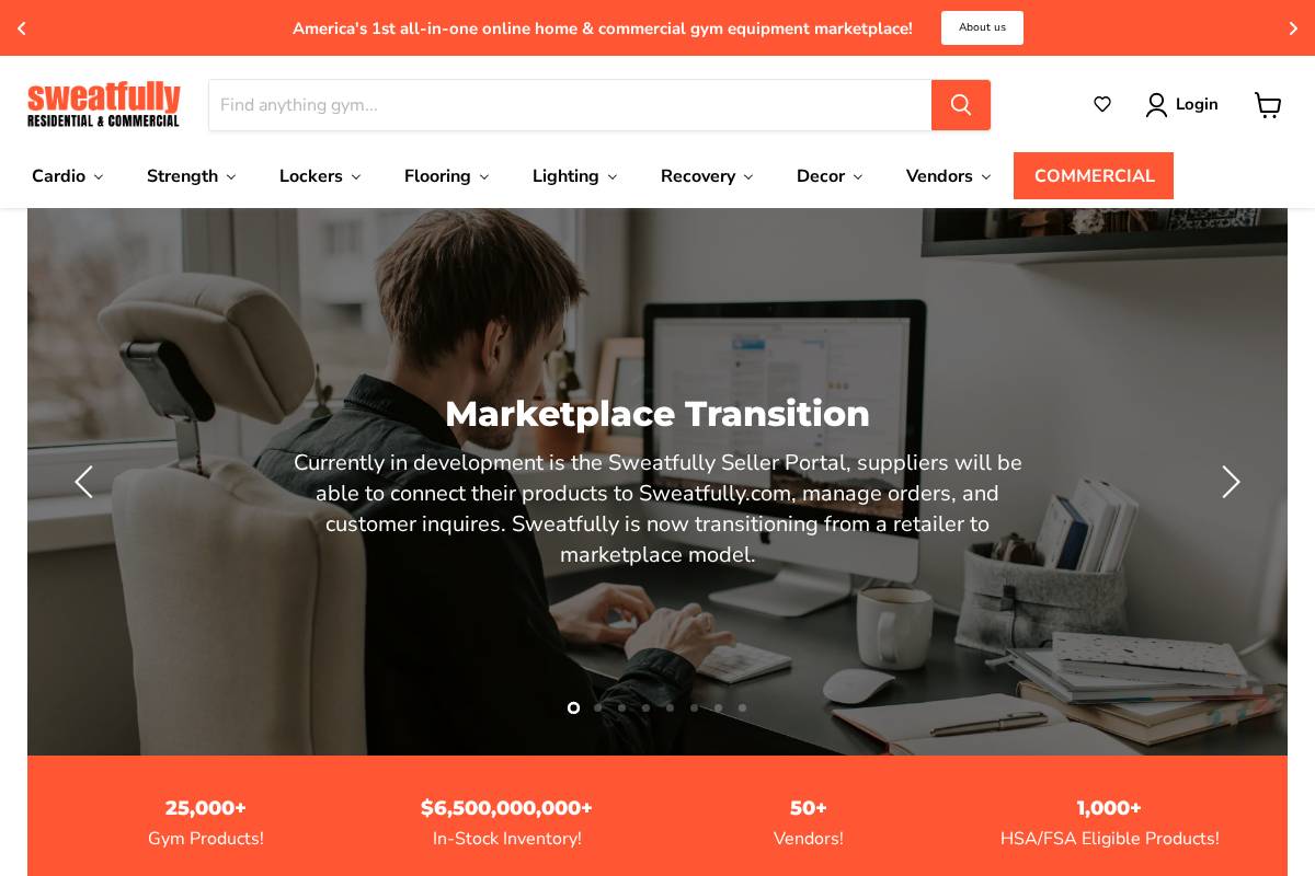 sweatfully.com homepage screenshot