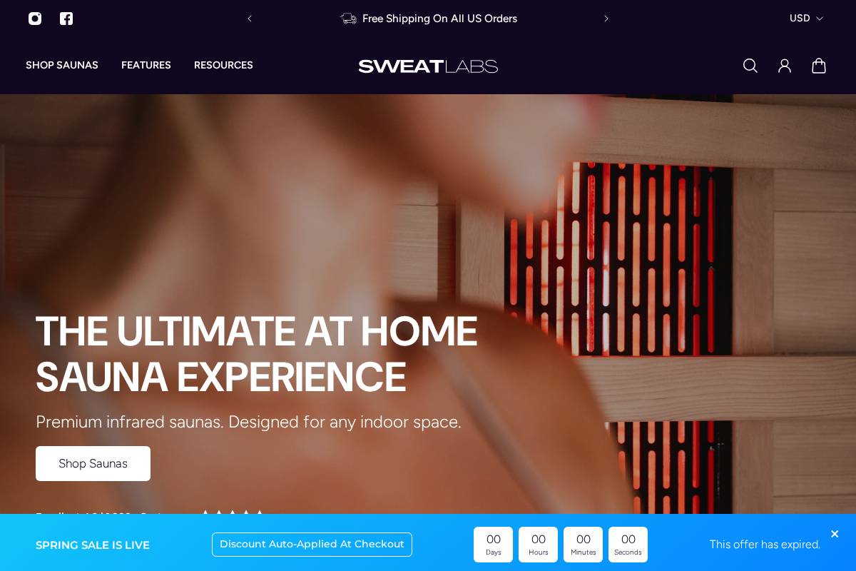 sweatlabs.co homepage screenshot