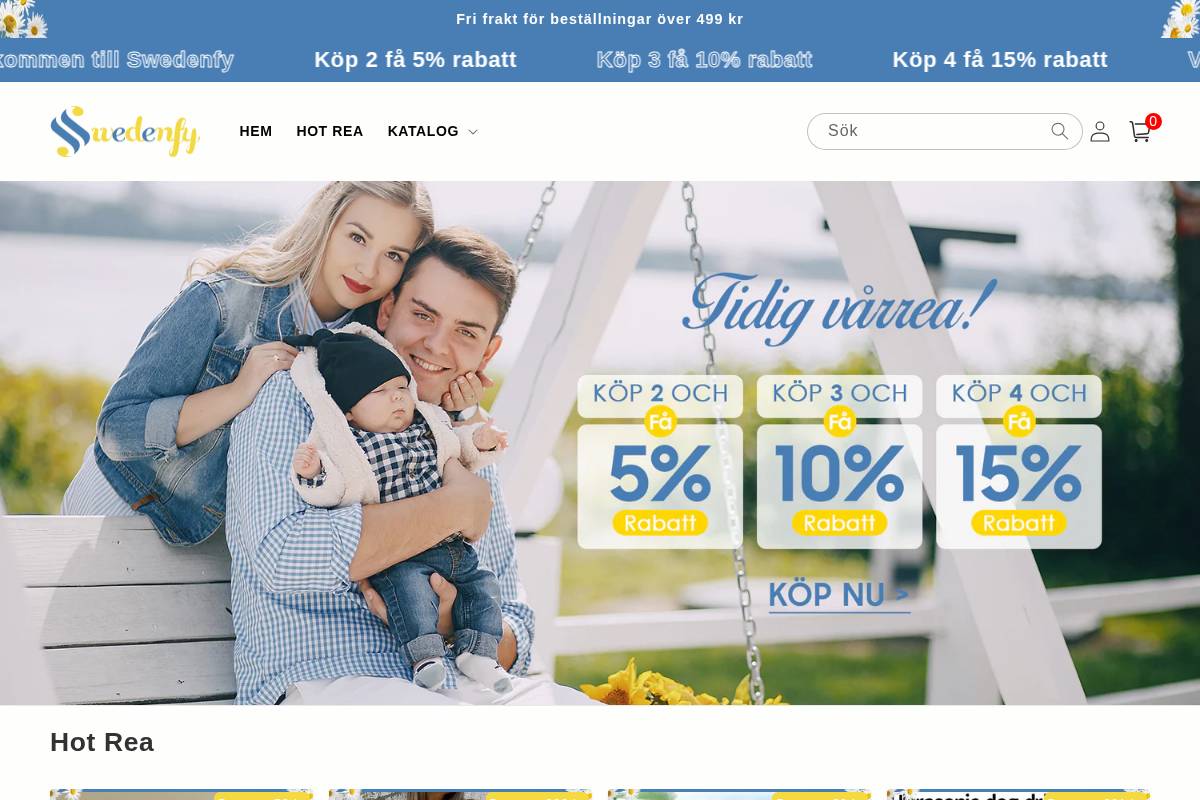 Swedenfy homepage screenshot