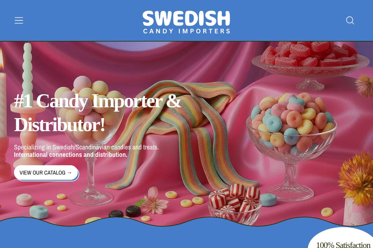 swedishcandyimporters.com homepage screenshot