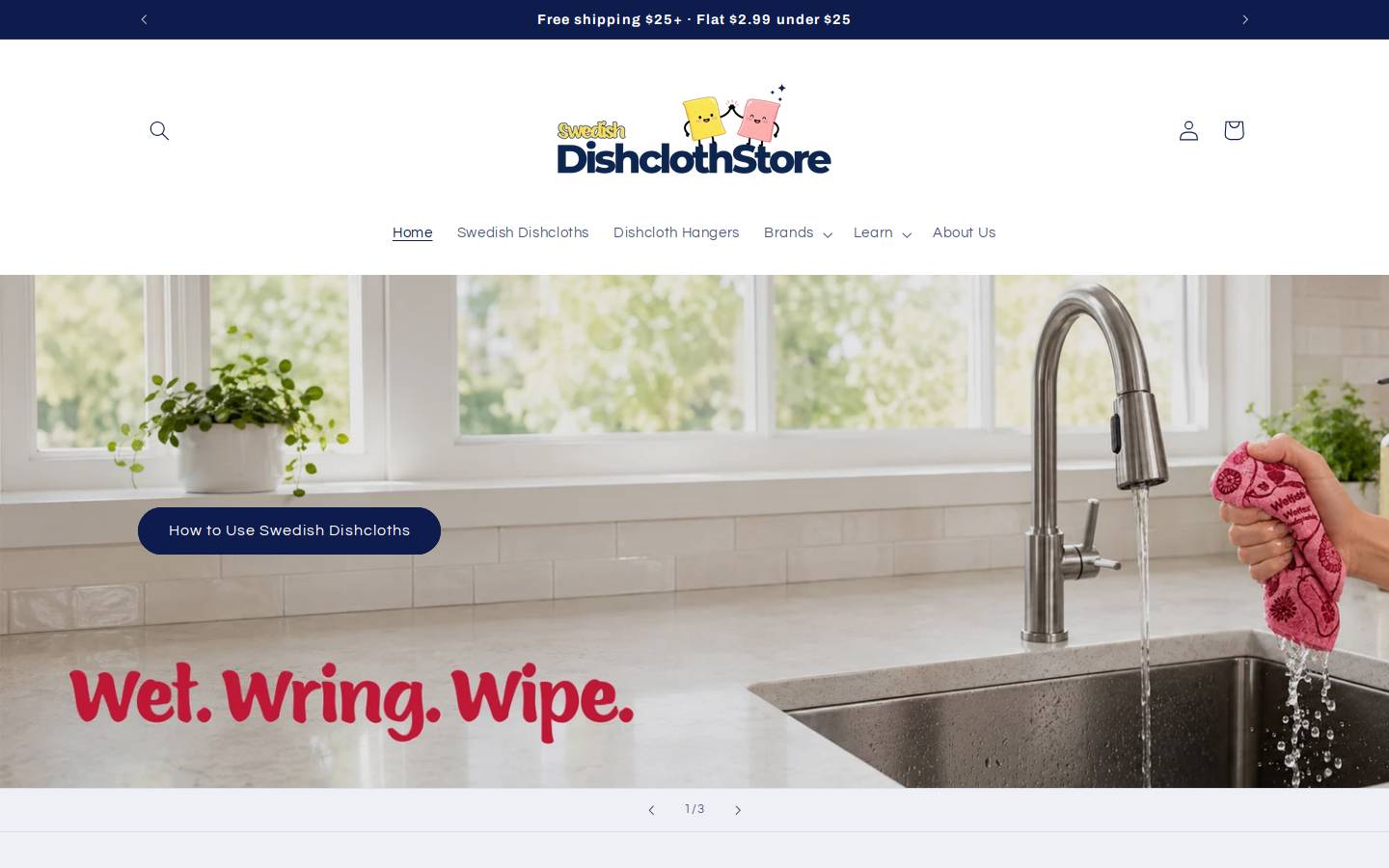 swedishdishclothstore.com homepage screenshot