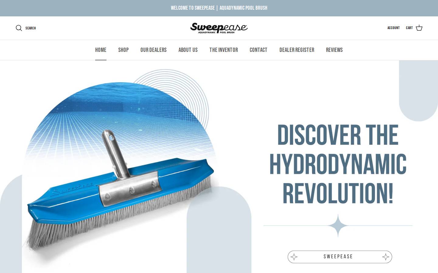 sweepease.com homepage screenshot