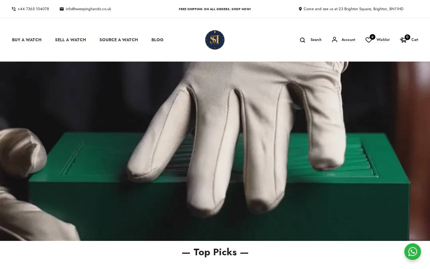 SweepingHands homepage screenshot