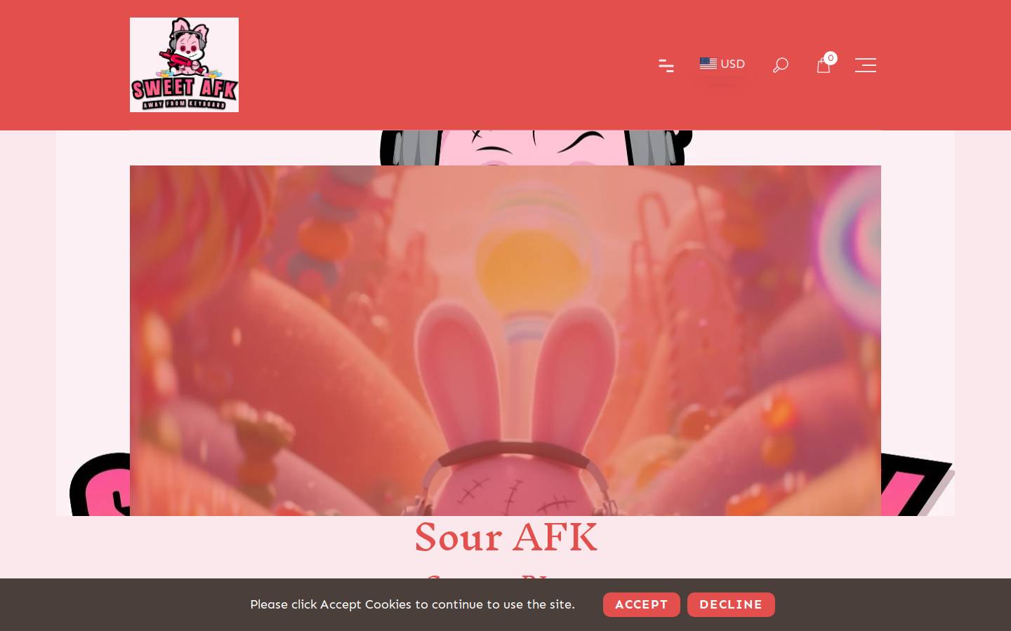 sweetafk.com homepage screenshot