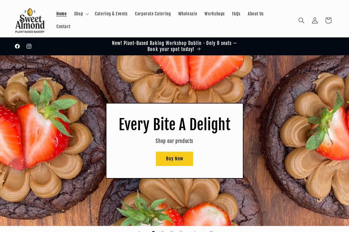 sweetalmond.shop homepage screenshot