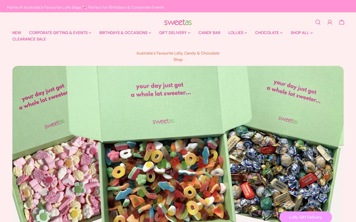 sweetas.net.au homepage screenshot