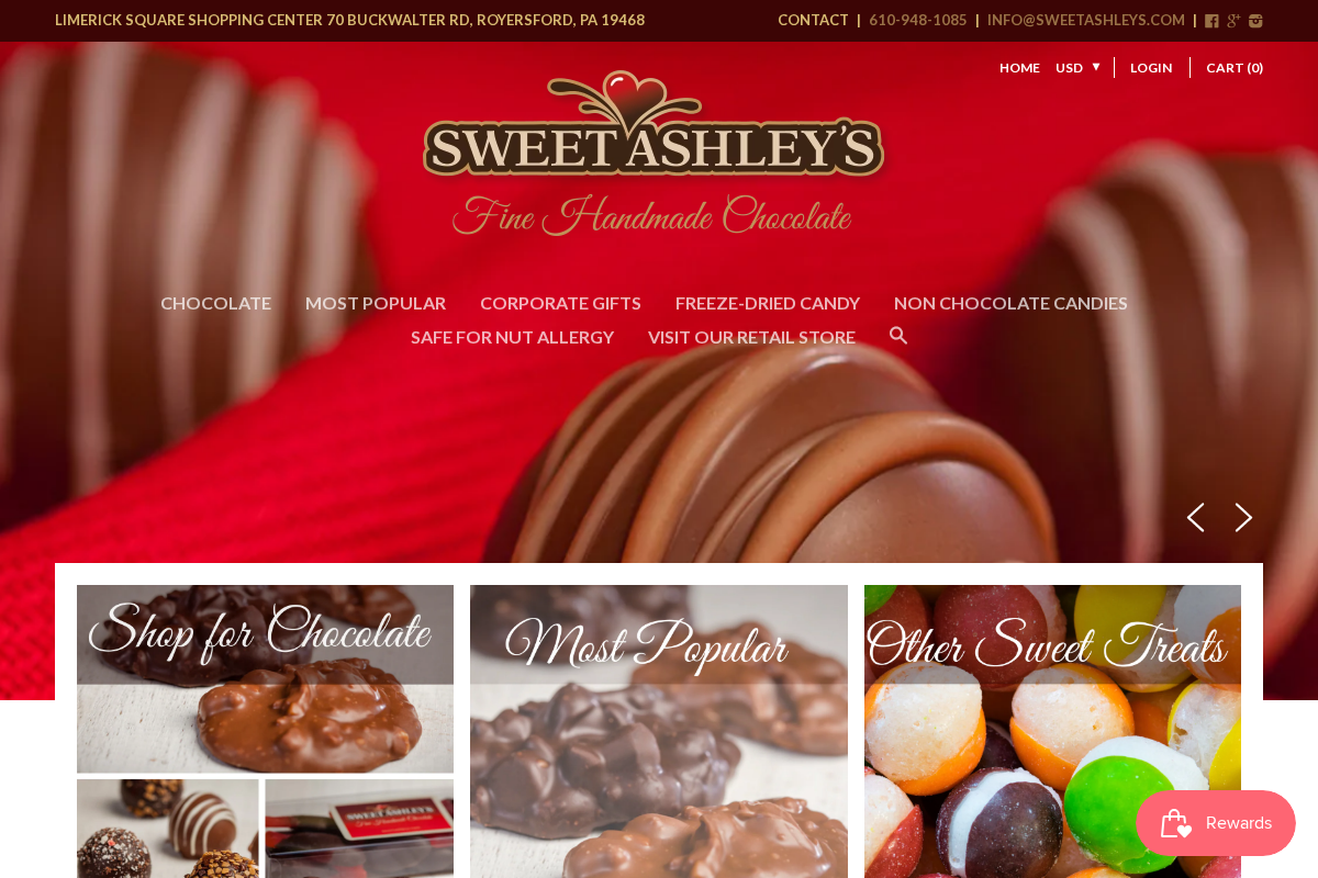 sweetashleys.com homepage screenshot