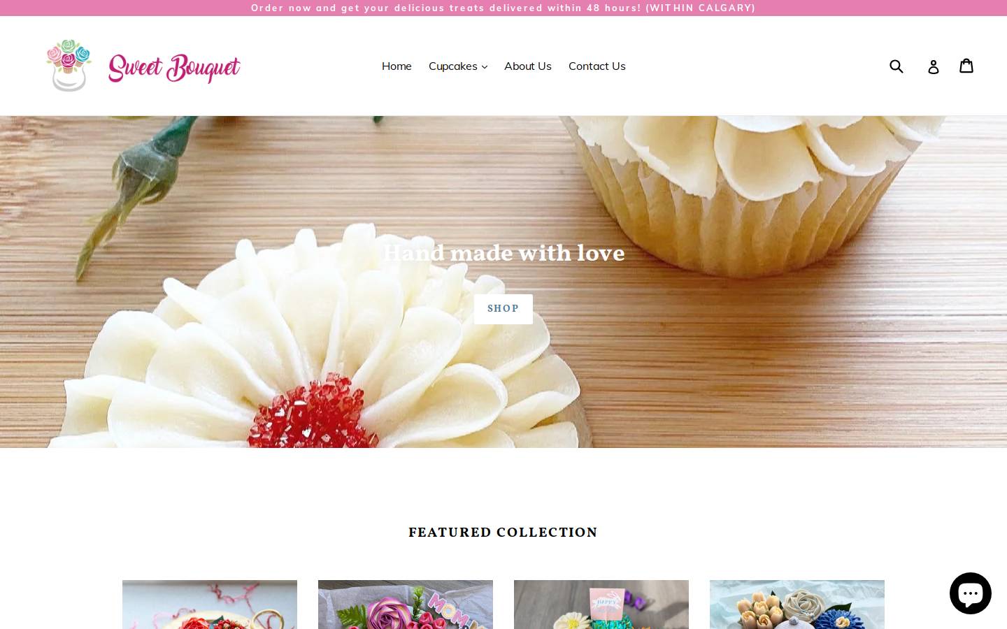 sweetbouquetcalgary.ca homepage screenshot
