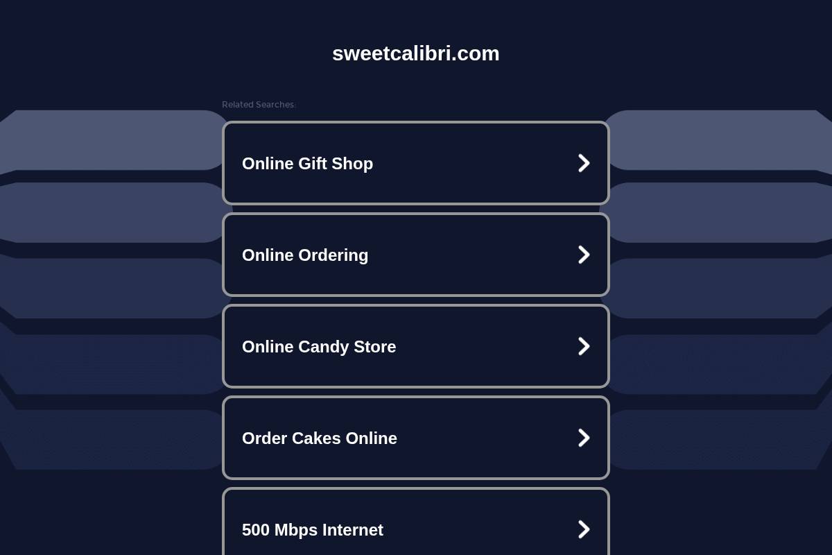 sweetcalibri.com homepage screenshot