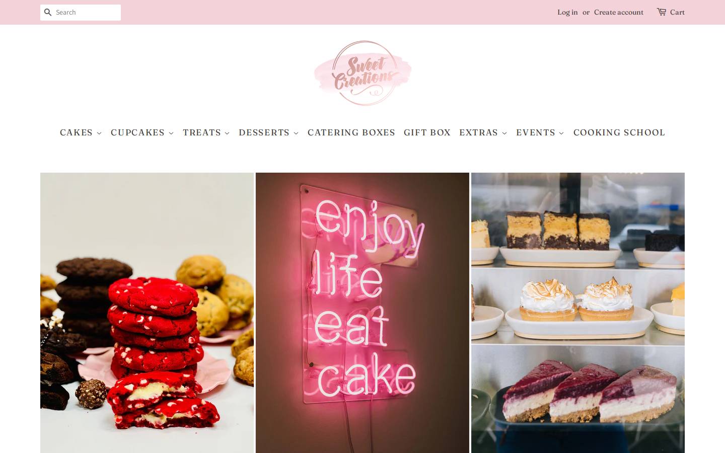 sweetcreations.nz homepage screenshot
