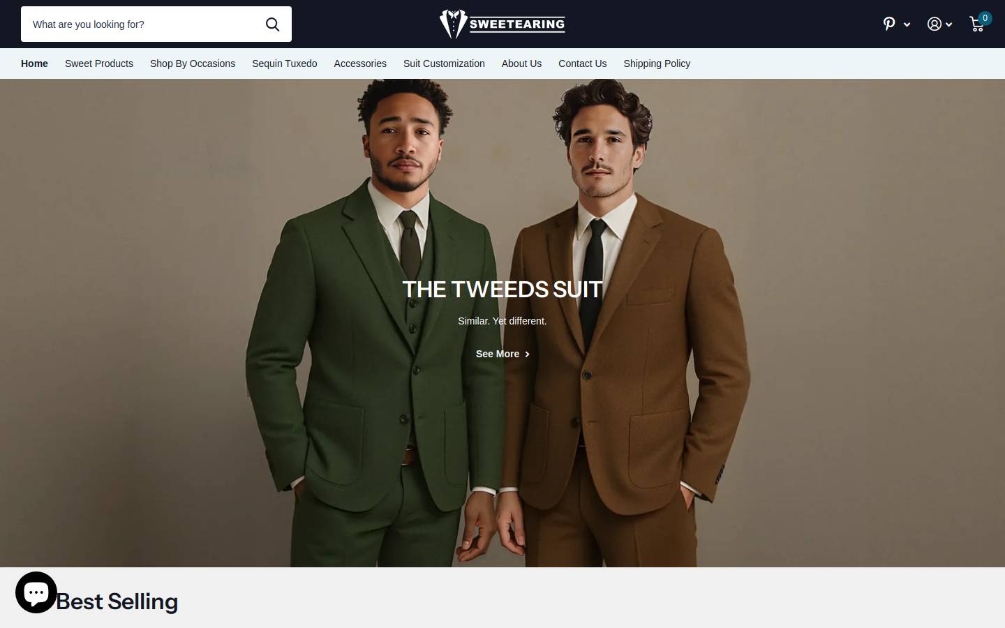 Sweetearing homepage screenshot