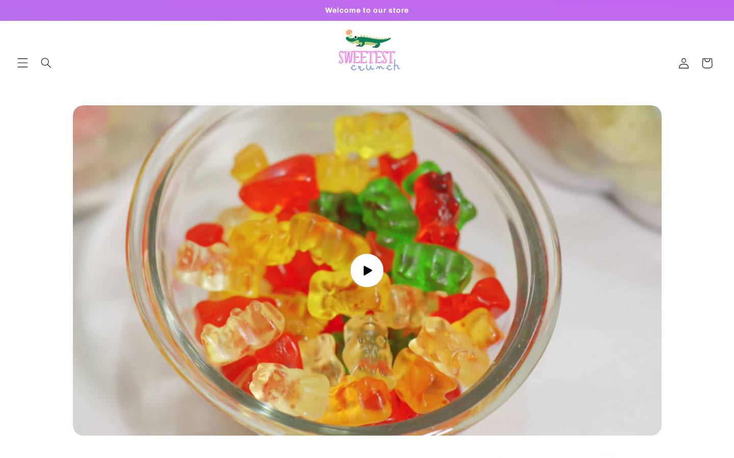 sweetestcrunch.com homepage screenshot
