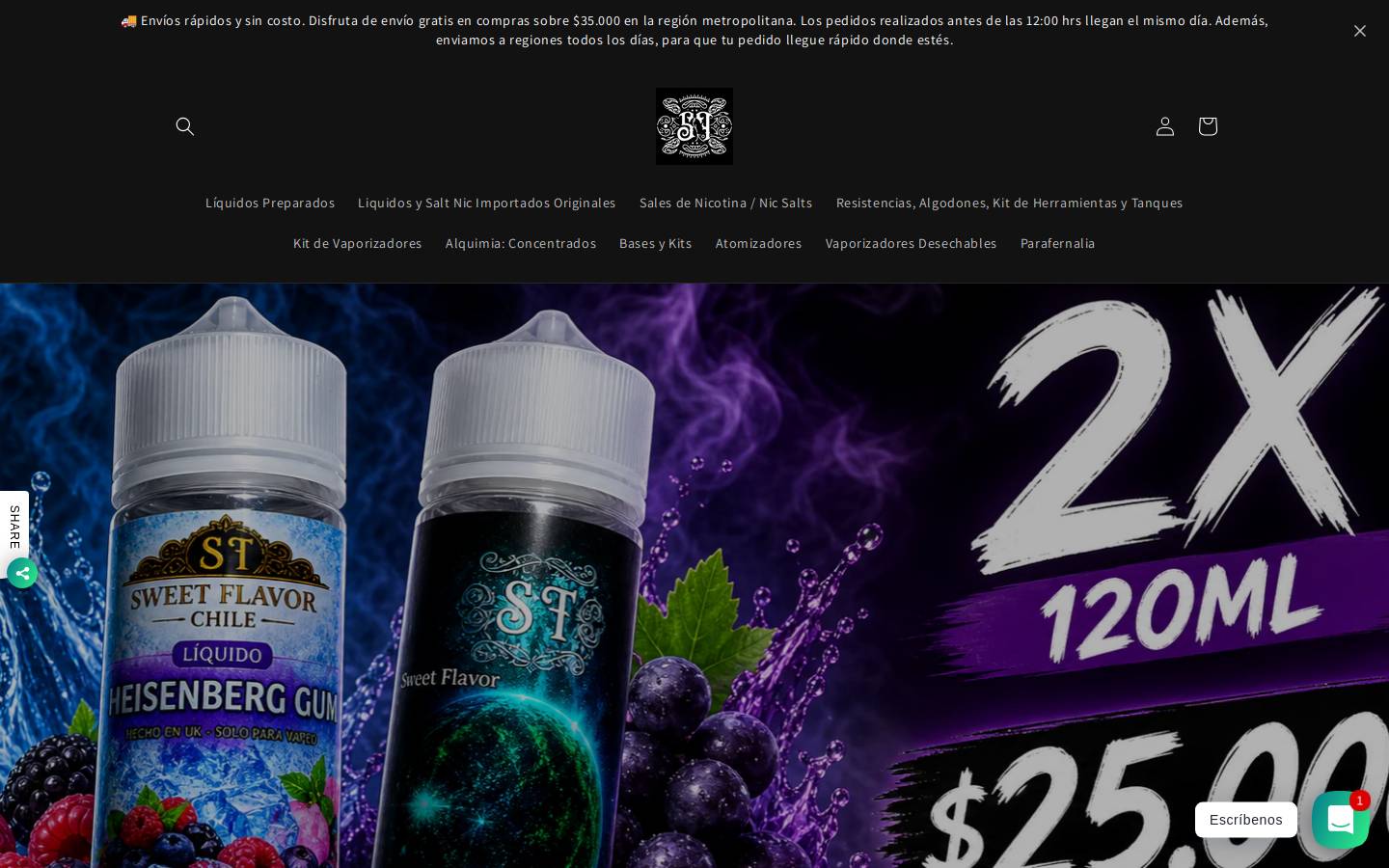 sweetflavorchile.com homepage screenshot