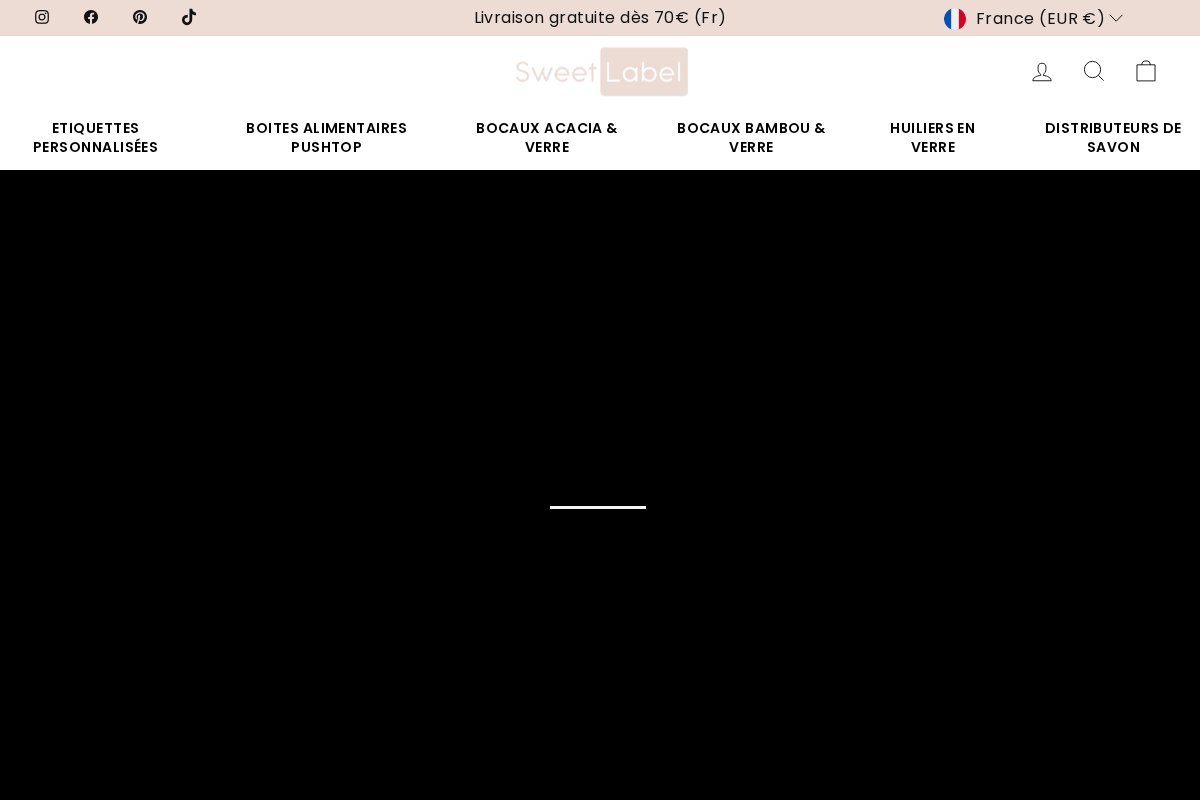 Sweetlabel homepage screenshot