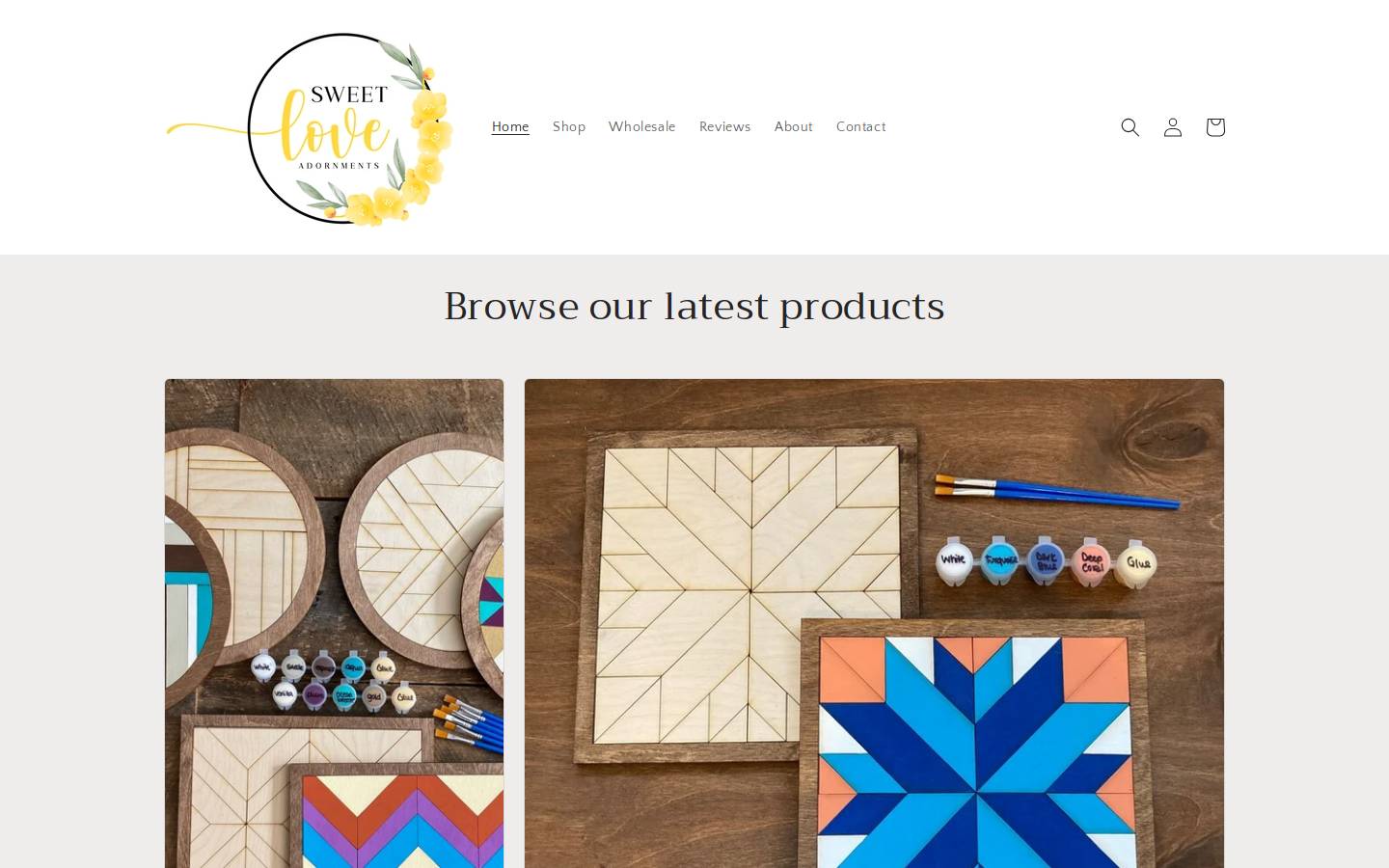 sweetloveadornments.com homepage screenshot