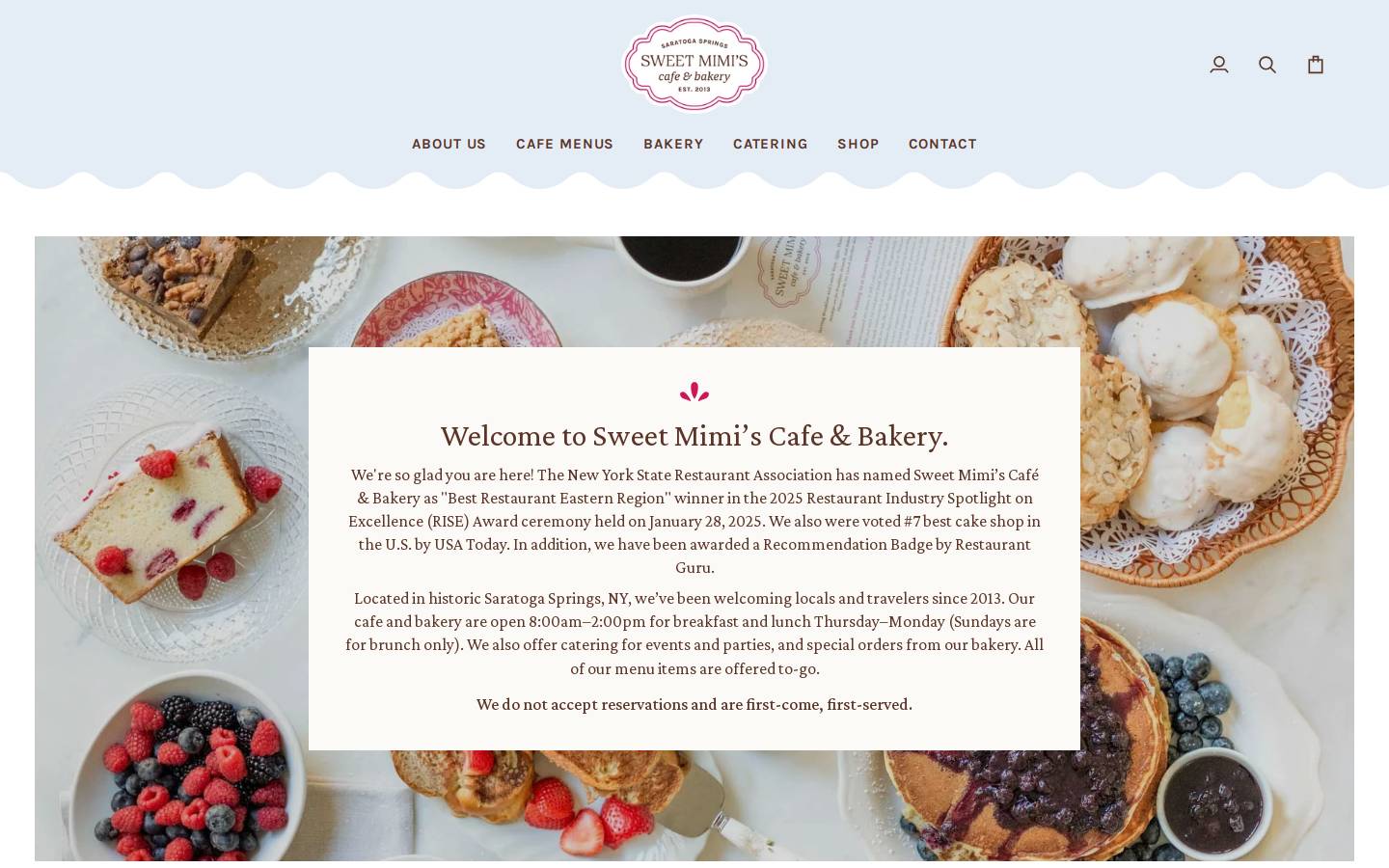 sweetmimiscafe.com homepage screenshot