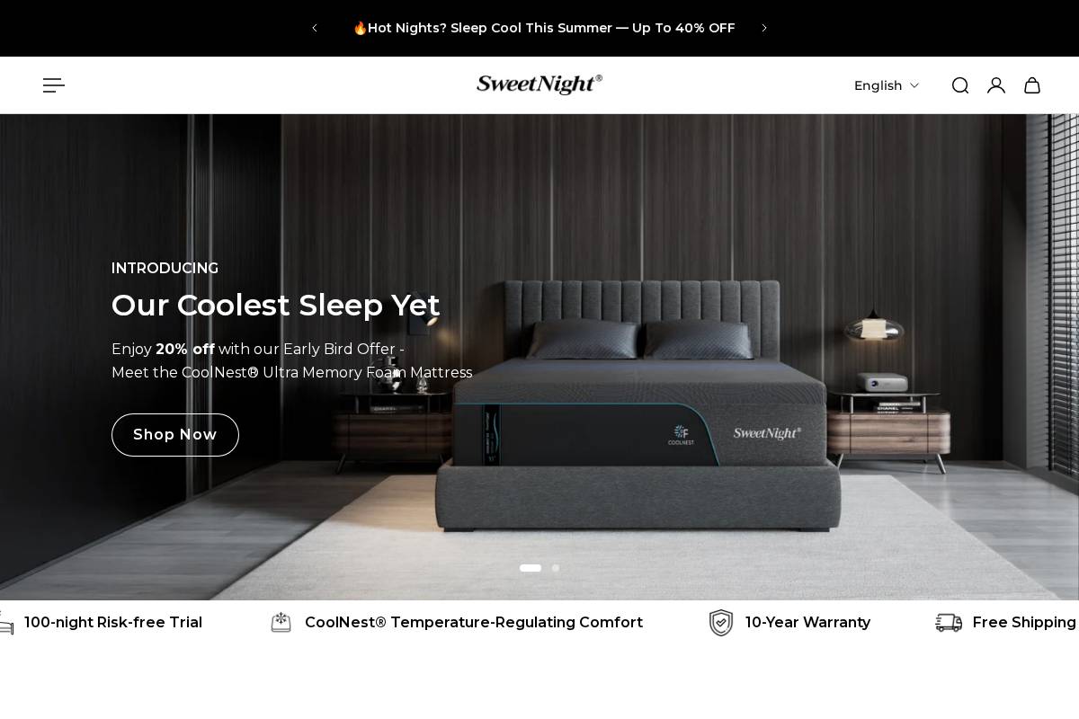 sweetnight.com homepage screenshot