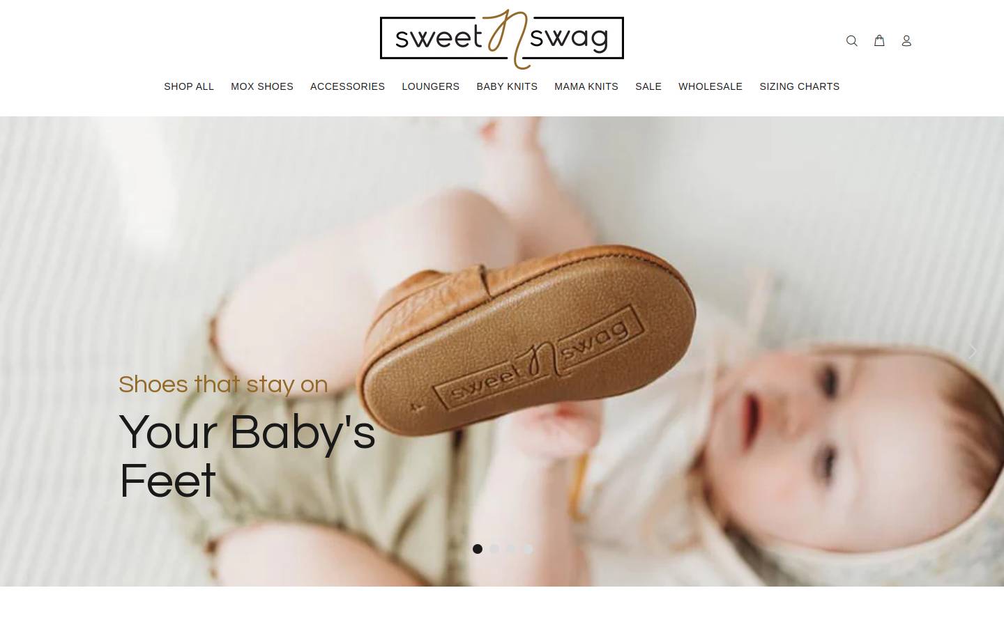 sweetnswag.com homepage screenshot