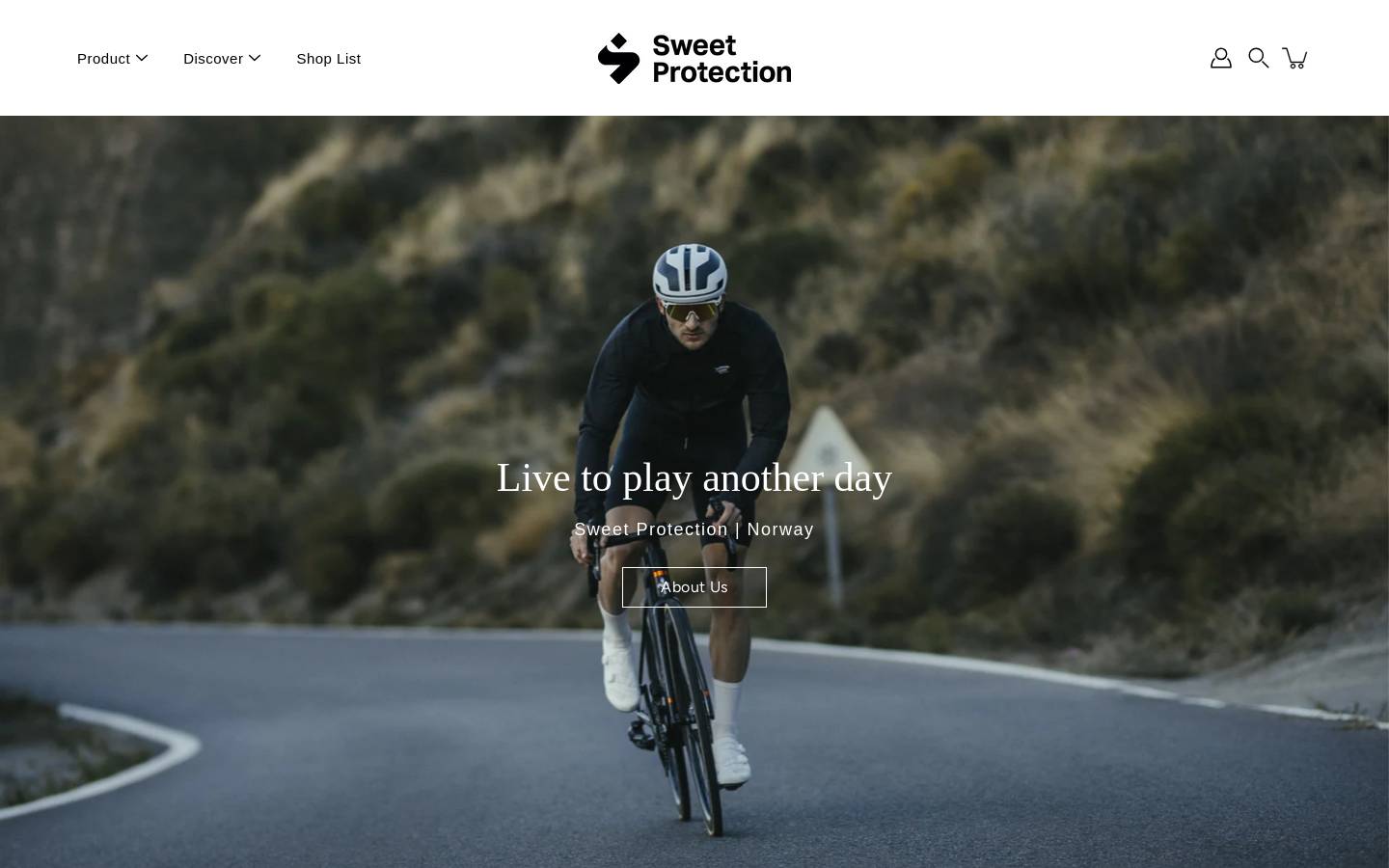 Sweet Protection homepage screenshot
