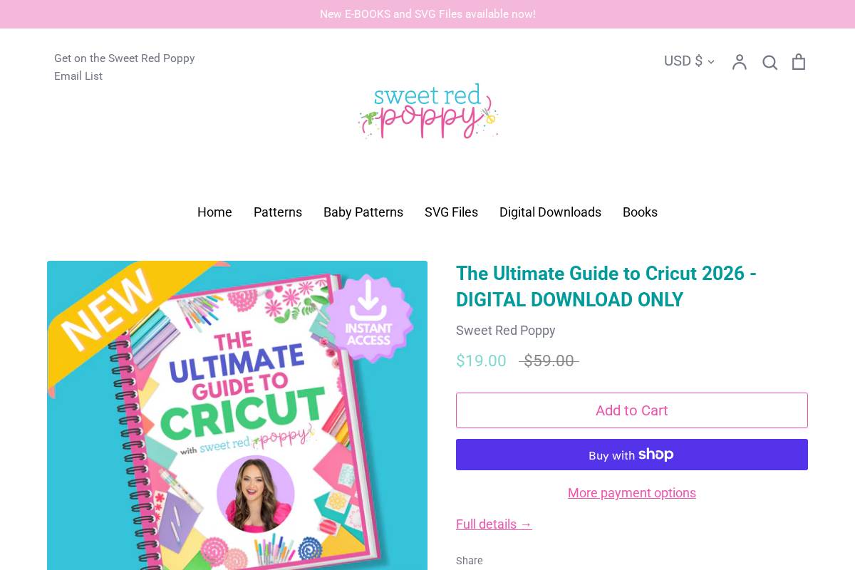 sweetredpoppy.shop homepage screenshot