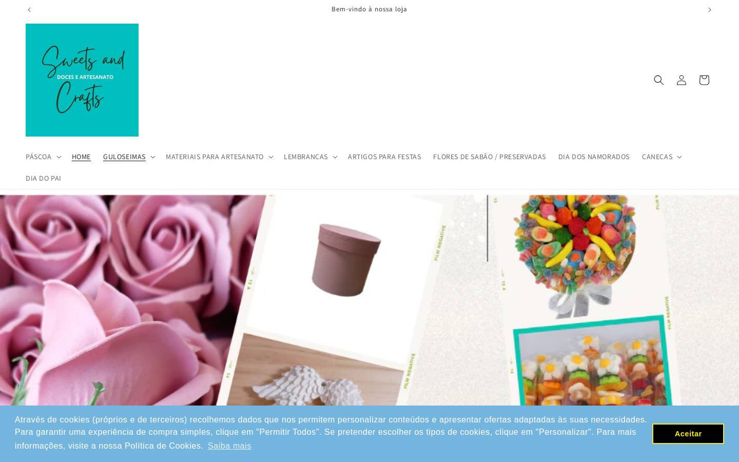 sweetsandcrafts.com homepage screenshot