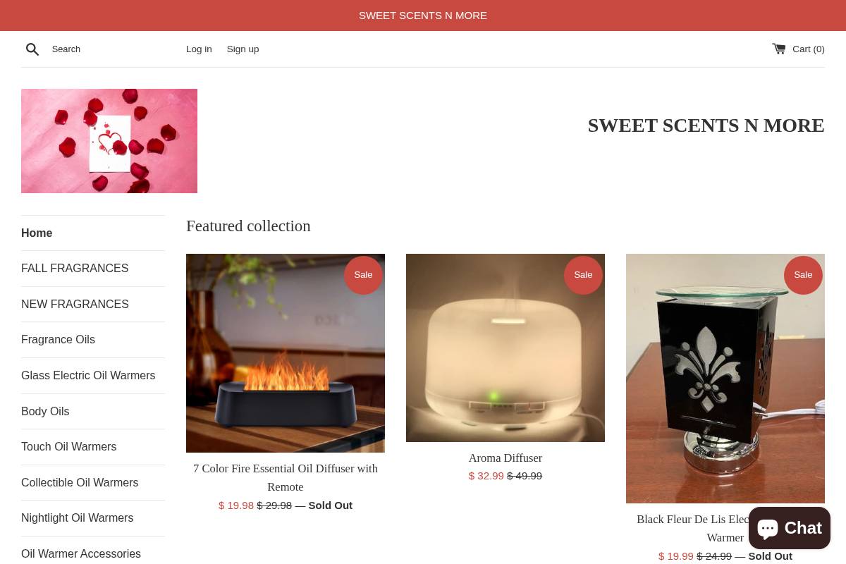 sweetscentsnmore.com homepage screenshot