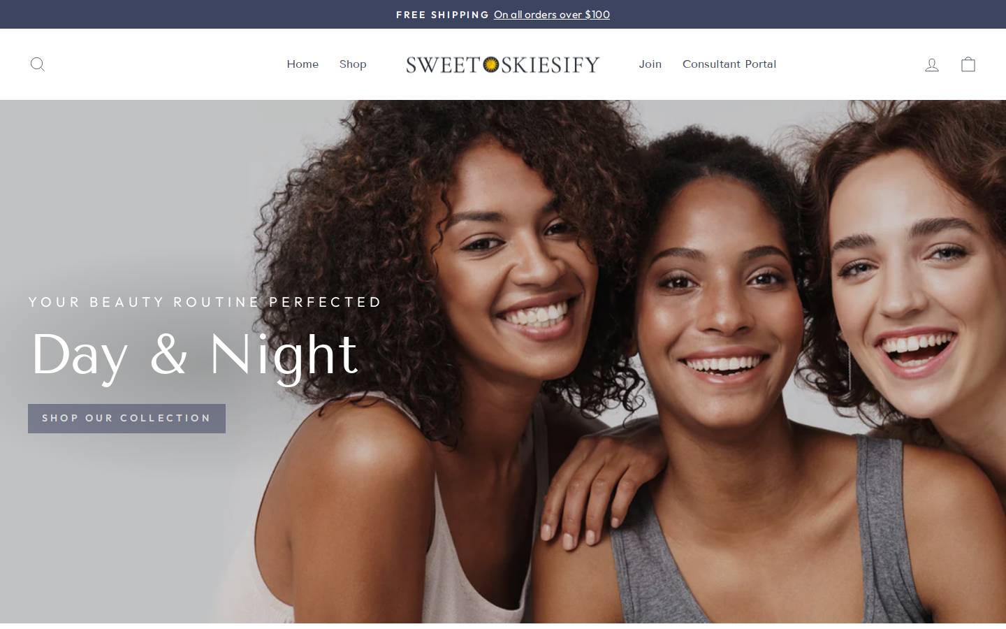 sweetskiesify.com homepage screenshot