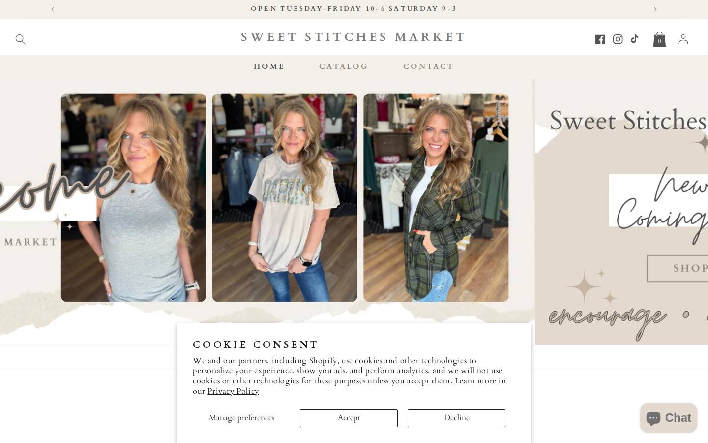 sweetstitchesmarket.co homepage screenshot