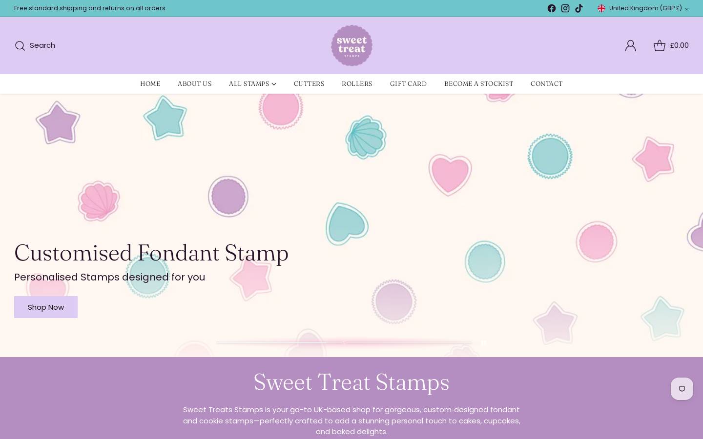 sweettreatsstamps.com homepage screenshot