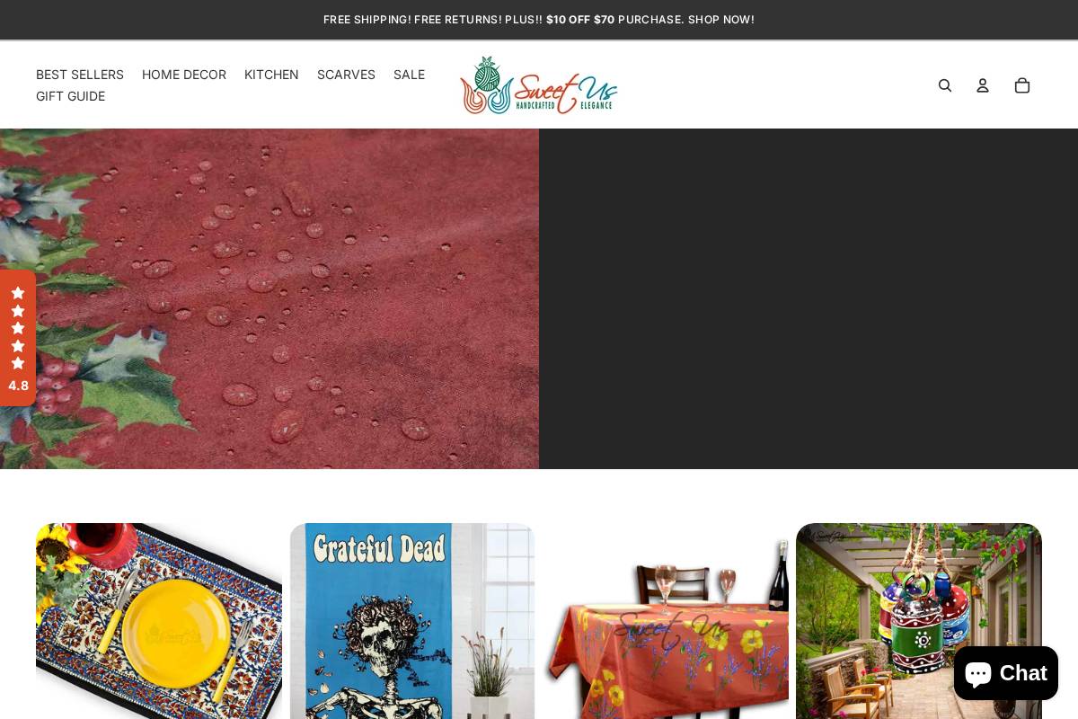 sweetus.com homepage screenshot