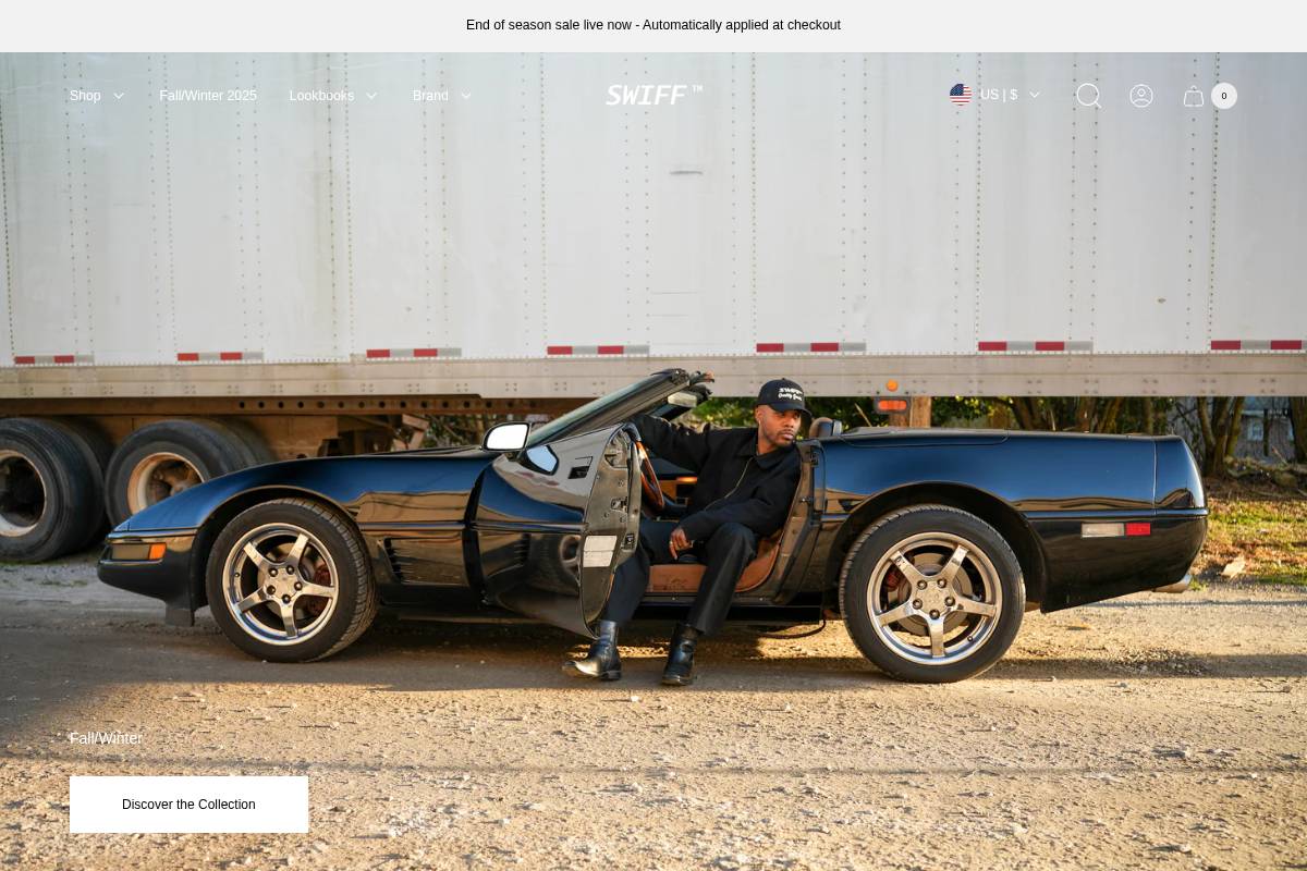 swiffbrand.com homepage screenshot