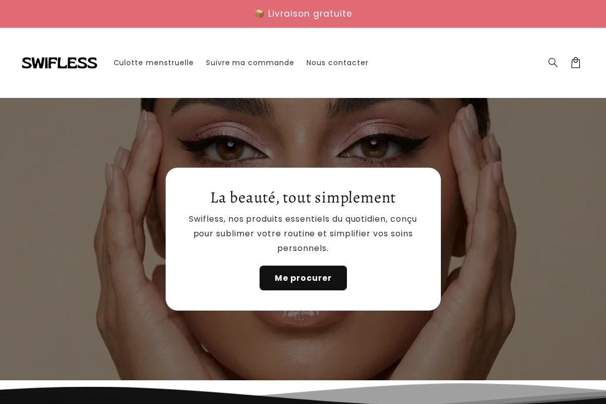 Swifless homepage screenshot