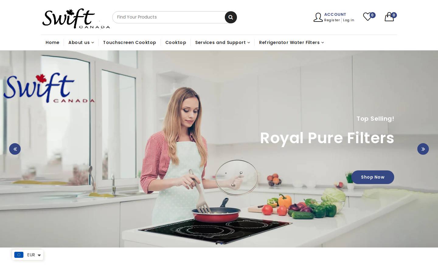 swiftcanada.com homepage screenshot