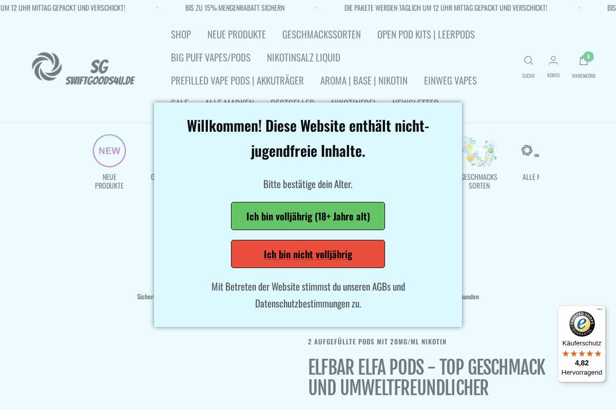 Swiftgoods4u homepage screenshot