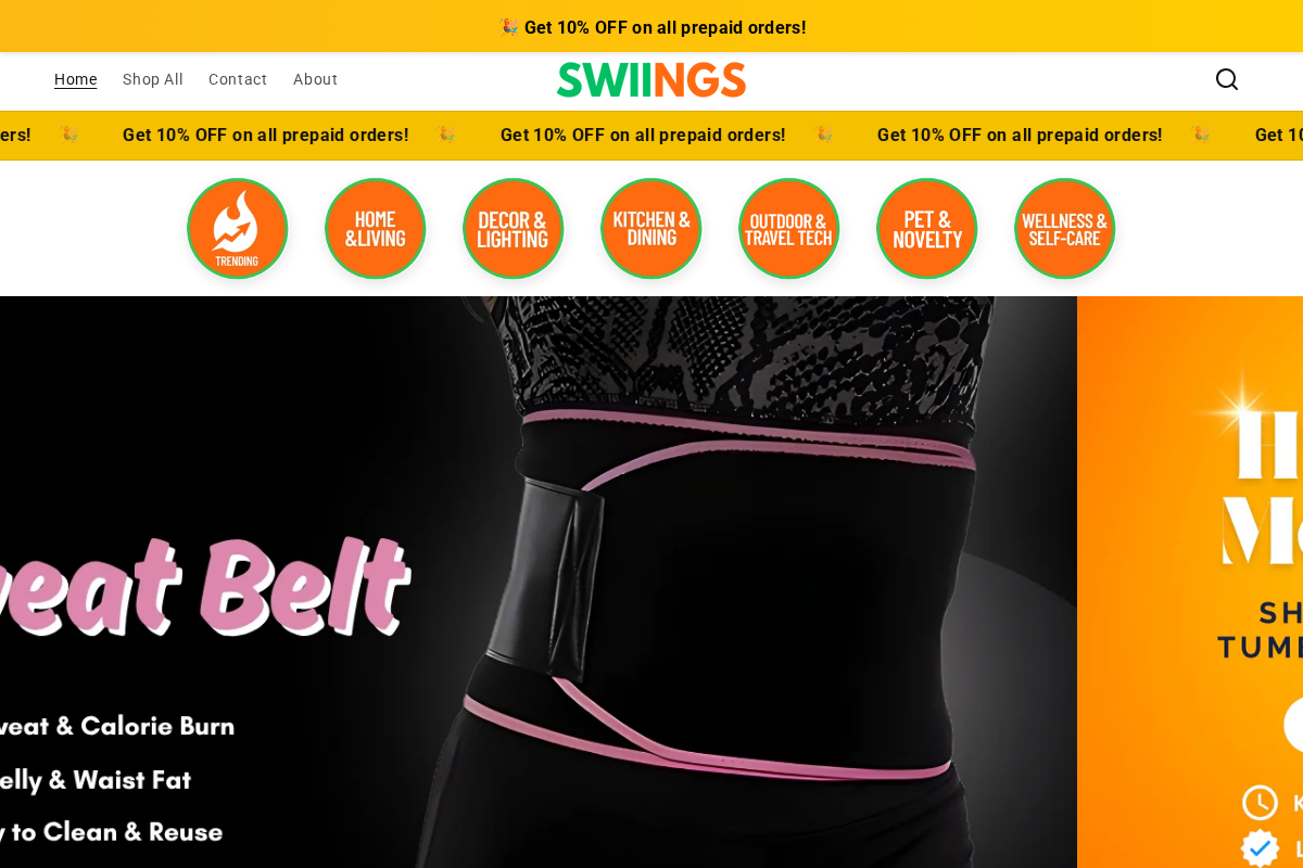 swiings homepage screenshot